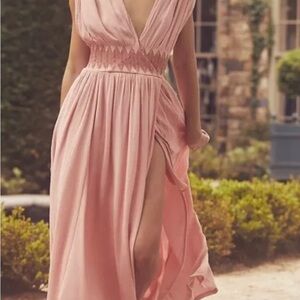 Free People Devin pink Maxi dress size S